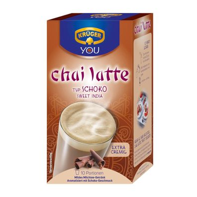 Krüger Chai Latte Typ Schoko Sweet India Milchteepulver 250g 4er Pack