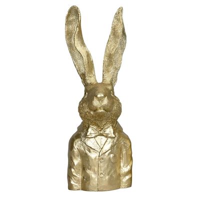 Hasenbüste GOLDIE goldfarben H41cm Hasenkopf Deko Ostern Osterhase - Hasenmann