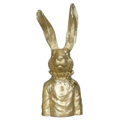 Hasenbüste GOLDIE goldfarben H41cm Hasenkopf Deko Ostern Osterhase - Hasendame