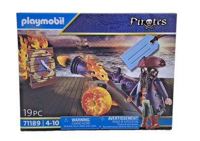 Playmobil 71189 Pirat mit Kanone Munition Flammen Geschenkset Piraten Seeräuber