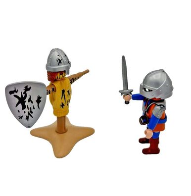 Playmobil Ritter mit Strohpuppe Übungspuppe zu Turnier Ritterburg Novelmore Burg