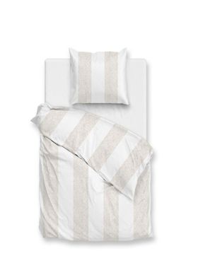 Zo! Home Mako-Satin Bettwäsche 135x200 Tratti di Satinado Forest Sand Streifen