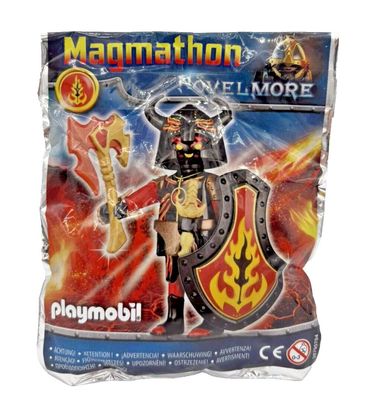 Playmobil Novelmore Magmathon Ritter Figur Lava Feuer Axt Schild Helm Limited