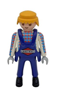 Playmobil Bauarbeiter Figur Mann Arbeitshose Bau Baustelle City Life Construct