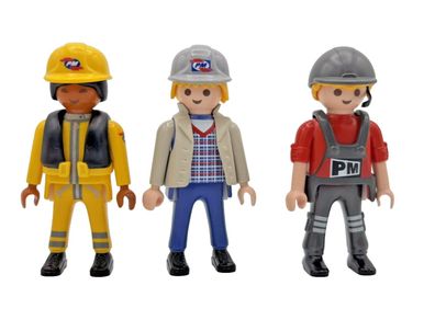 Playmobil Bauarbeiter Bau Figur 3 Stück Konvolut City Action City Life Ergänzung