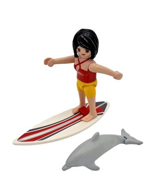 Playmobil 5372 Surferin mit Delfin für Urlaub Strand Surfer Freizeit Sport Tier