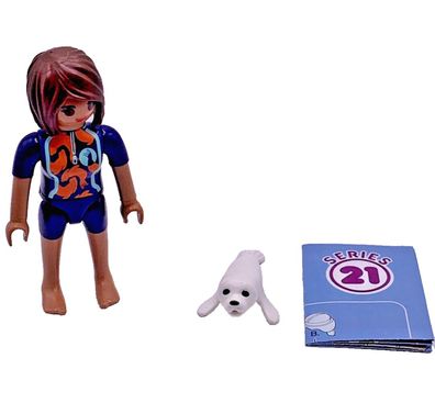 Playmobil Tiertrainerin mit Robbe Robbenbaby 70733 Figures Girl Series 21 Zoo