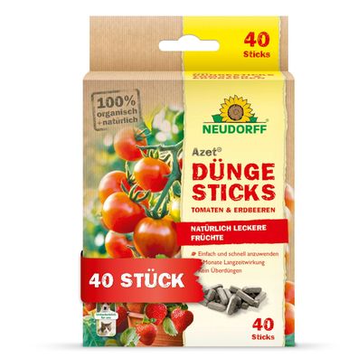 Neudorff Azet DüngeSticks für Tomaten und Erdbeeren - 40 Stück