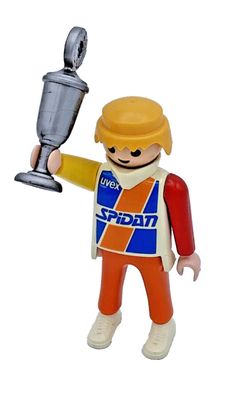 Playmobil Spidan Racing Figur aus 3753 ohne Helm Paris Dakar von 1993 Motorrad