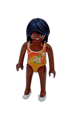 Playmobil Figur Badeanzug Bikini farbige Frau Strand Schwimmen Urlaub City Life