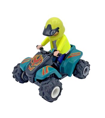 Playmobil Quad Racing Action City Life Rennen grünes Fahrzeug Rennfahrer Helm