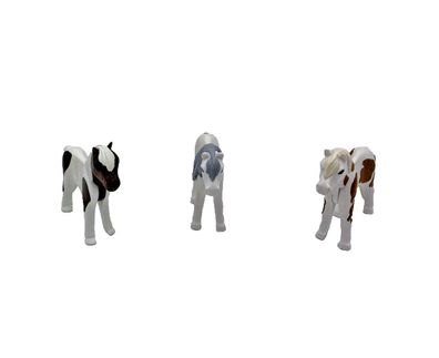 Playmobil Pony Islandpony 3x weiß gescheckt Reiterhof Bauernhof Tiere Pferd