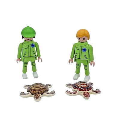 Playmobil Schildkrötenforscher Tierpfleger zwei Schildkröten Schildkröte Zoo