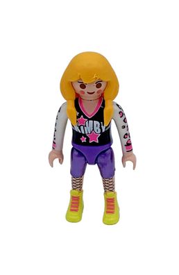 Playmobil Hip Hop Hippie Frau blonde Zöpfe Figur Sport Tänzerin Musikerin Kimby