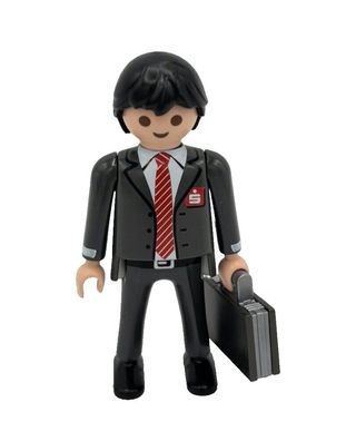 Playmobil Sparkasse Bank Bankberater Bankmitarbeiter Koffer Promo Figur Mann