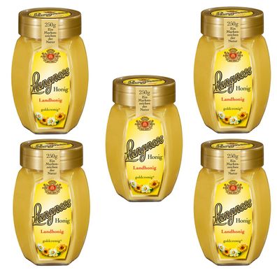 Langnese Landhonig goldcremig streichzart und buttergelb 250g 5er Pack
