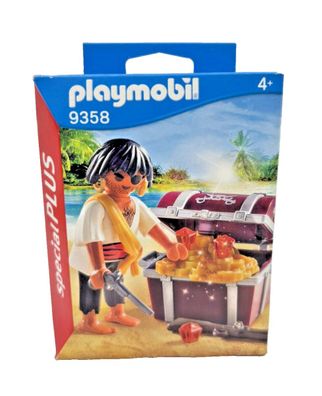 Playmobil 9358 Pirat mit Schatzkiste special Plus Figur Gold Schatz Pistole