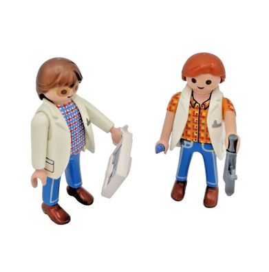 Playmobil Wissenschaftler zwei Figuren Frau Mann für Schule Universität Uni