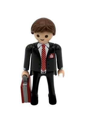 Playmobil Sparkasse Bank Bankberater Bankmitarbeiter Koffer Promo Figur Mann 1