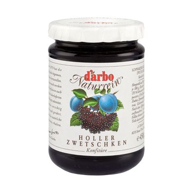 Darbo Holler Zwetschken Konfitüre Naturrein Fruchtaufstrich 450g