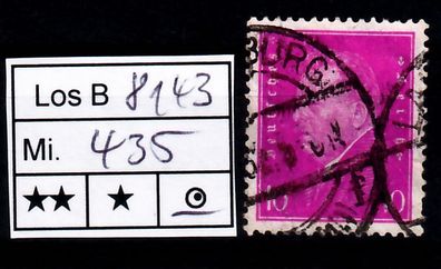 Los H8143: Deutsches Reich Mi. 435, gest