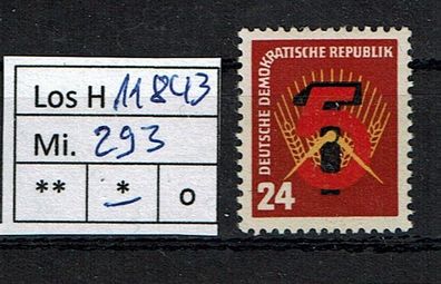 Los H11843: DDR Mi. 293 *