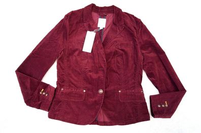 s. Oliver Jacke Damen Blazer Velour Gr.40 Stretch weinrot 99,95 NEU