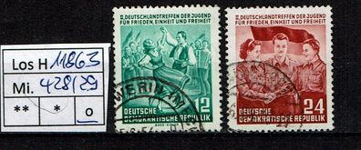 Los H11863: DDR Mi. 428/29, gest