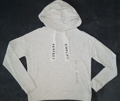 H&M Kapuzensweatshirt Hoodie Gr. XS, S, M, L, XL weiß / /ellgrau meliert NEU