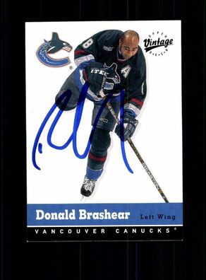 Donald Brashear Autogrammkarte NHL USA Original Signiert + A 239720