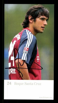 Roque Santa Cruz Autogrammkarte Bayern München 2002-03 Original Signiert+2