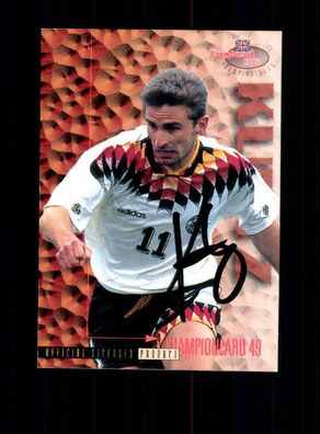 Stefan Kuntz Deutschland Panini Card EM 1996 Original Signiert+ A 182355