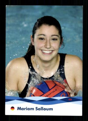 Mariam Salloum Autogrammkarte Original Signiert Wasserball + A 239405
