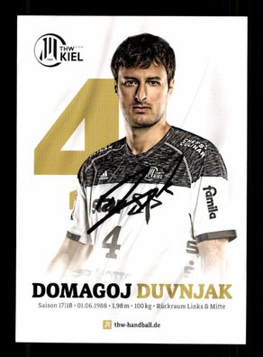 Domagoj Duvnjak Autogrammkarte THW Kiel 2017-18 Original Signiert + A 240036
