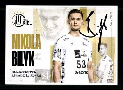 Nikola Bilyk Autogrammkarte THW Kiel 2021-22 Original Signiert + A 240080