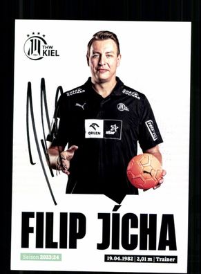 Filip Jicha Autogrammkarte THW Kiel 2023-24 Original Signiert + A 240093