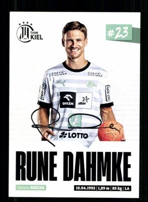 Rune Dahmke Autogrammkarte THW Kiel 2023-24 Original Signiert + A 240111