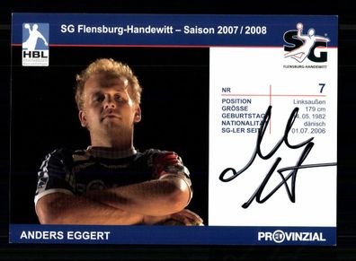 Anders Eggert SG Flensburg Handewitt 2007-08 1. Karte Signiert + A 240121