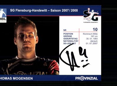 Thomas Mogensen SG Flensburg Handewitt 2007-08 1. Karte Signiert + A 240122