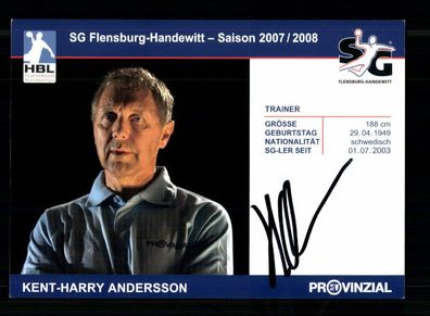 Kent Harry Andersson SG Flensburg Handewitt 2007-08 1. Karte Signiert + A 240138