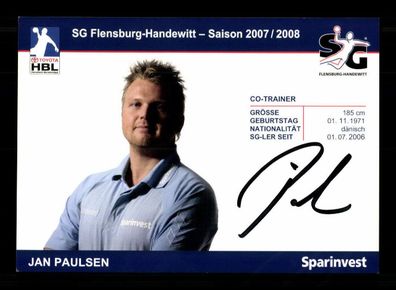 Jan Paulsen SG Flensburg Handewitt 2007-08 2. Karte Signiert + A 240157