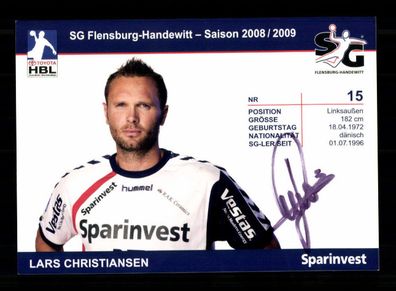 Lars Christiansen SG Flensburg Handewitt 2008-09 Original Signiert + A 240176