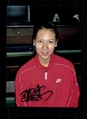 Jiewen Zhang Foto Original Signiert Badminton + A 239508