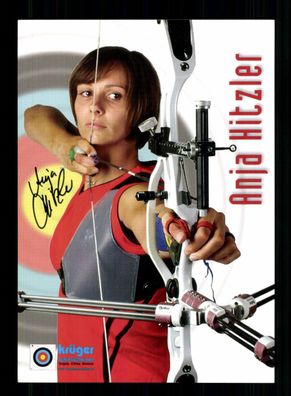 Anja Hitzler Autogrammkarte Original Signiert Bogenschießen + A 239543