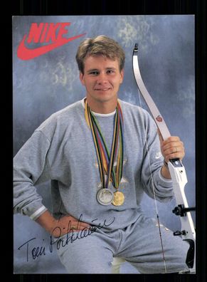 Tomi Poikolainen Autogrammkarte Original Signiert Bogenschießen + A 239546