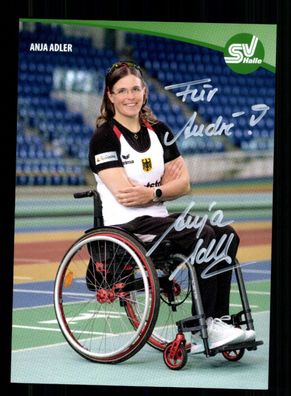 Anja Adler Original Signiert Paralympische Spiele + A 239584
