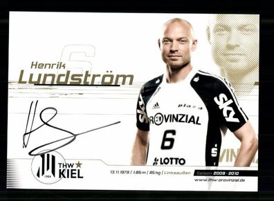 Henrik Lundström Autogrammkarte THW Kiel 2009-10 Original Signiert + A 239880