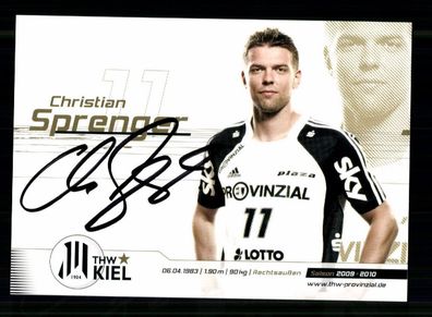 Christian Springer Autogrammkarte THW Kiel 2009-10 Original Signiert + A 239882