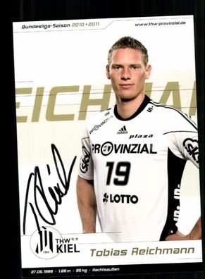 Tobias Reichmann Autogrammkarte THW Kiel 2010-11 Original Signiert + A 239905