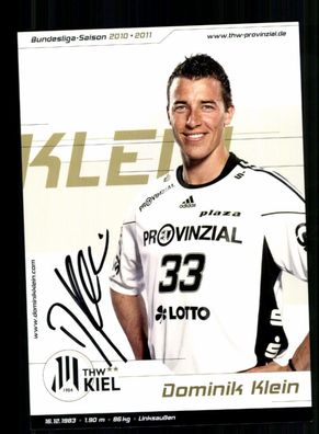 Dominik Klein Autogrammkarte THW Kiel 2010-11 Original Signiert + A 239910